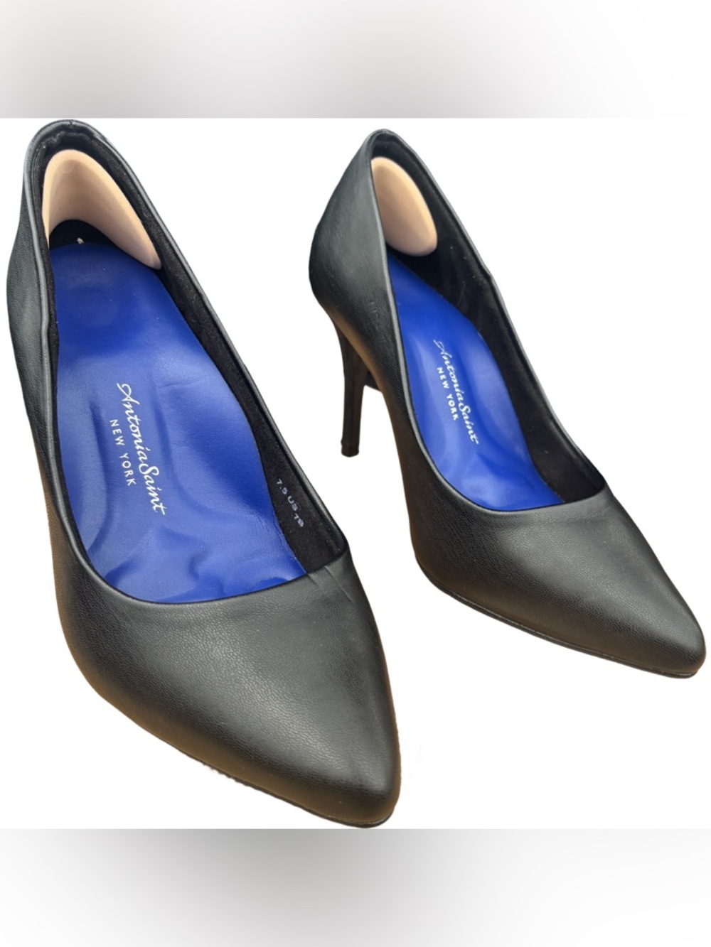 Antonia Saint NY Victoria High Heel Shoes Pumps 3.5" Black Womens 7.5